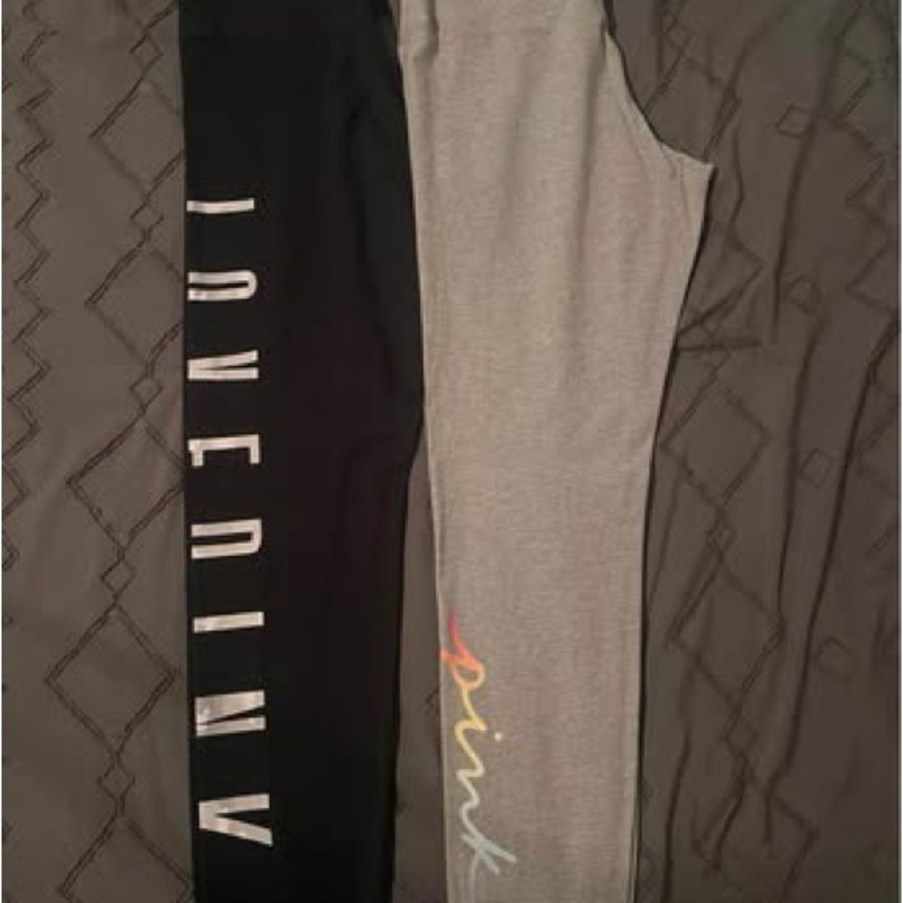 Victoria's Secret Black and Gray Leggings
